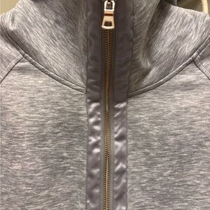 Scuba Gray Bomber Jacket Satin Detail